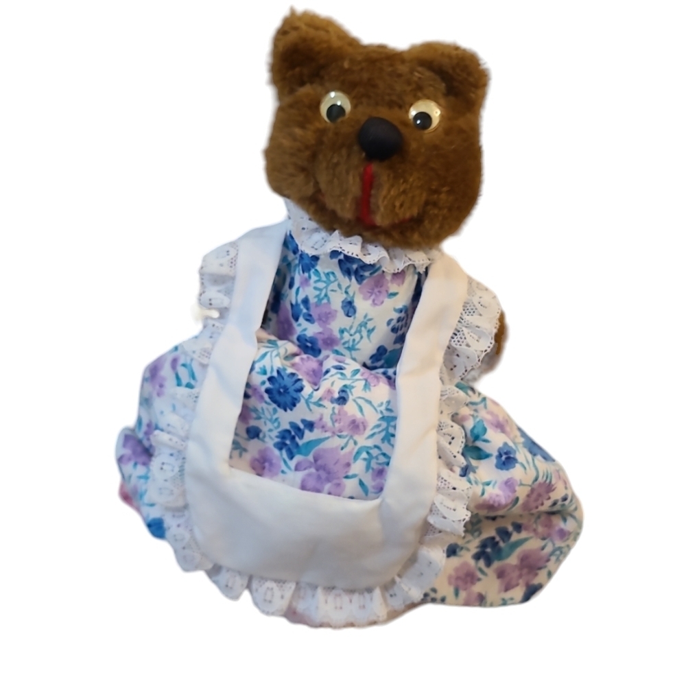 10" Topsy Turvy Rag Doll Goldilock and the 2 Bears Handmade Folk missing baby - Picture 2 of 4